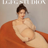 New Film Studio Pregnant Women's Clothing Big Belly Knitting Set Sexy Home Style Photography Art Photos At Home Maternity