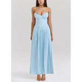 Women's New Sexy Breast-Wearing Shoulder-Folded Dress HZ0628