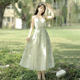 Blue Poetry Chinese Style Improvement Han Elements Women's Outer Sling Skirt Suit 9069