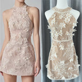 Vietnamese Small Dress Handmade Lace Birthday Engagement Thin Dress Woman In 2025