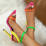 New High Heel Sharp Head Fish Mouth Sandals High Quality Shoes