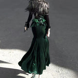 Teased Original Dark Forest Lolita Girl Lolita Top Fishtail Dress Daily Cute Set 7178