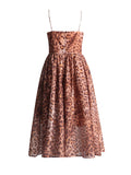 Wind Sling Skirt 2025 Summer New Sleeveless Chest Leopard Print Waist Dress Dress Dress Dress Woman