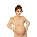 New Film Studio Pregnant Women's Clothing Big Belly Knitting Set Sexy Home Style Photography Art Photos At Home Maternity