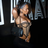 Sexy Chest-Wielding Boobs Blouse Women 2025 Summer Fashion Hottie Vest DJPT