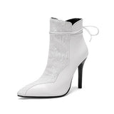 British New Color Leopard-Print Headed Knight Boots Fine High Heel Boots 40-48 Size High Quality Shoes