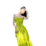 Travel Hanging Belt Trise Dress Skinny Beach Dress Women's Seaside Holiday To Take Pictures Of Waist Swings Long Dress Summer