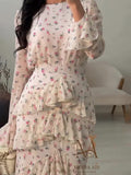 2025 New Soft Elegant Temperament Long-Sleeved Long-Sleeved Dress Dress Women