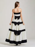 Temperament Elegant Goddess Style Dress Dress 2025 Spring New Braming Striped Bow Dress Woman