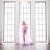 Mesh Pregnant Women Take Pictures Of The Long Dress Medium Long Draw And Drag Skirt 1204 Maternity