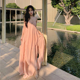 Super Fairy Beach Dress Woman 2025 New Chest Bare Back Sanya Travel Seaside Wearing A Long Dress