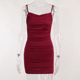 Knitted Sexy Bareback Sling Dress 2025 Summer Women's Fashion Dress DJPT