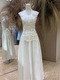 Retro Lace High-End Morning Robe Engagement Dress Hanging Neck Hollow Embroidery With Dress