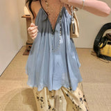 And Summer New Loose Slings Bare Back Hanging Neck Vest Top Woman