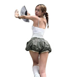 Low-Waisted Flower T-Wra Thigh Thighs Super Short Babes Half-Dress Women 2025 Summer New Niche A-Word Short Skirt DJPT