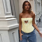 New Vest Sexy Hot Diamond Love Zipper Repair Waist Hot Boobs Woman DJPT