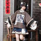 Teased Original Hundred-Child Cabinet Lolita Girl Lolita Shirt Dress Half Dress Set 9329 ???