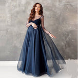 Bead Mesh Yarn According To Pregnant Women Sexy Loose Mowing Dress 1196 Pregnant Women's Dress Maternity