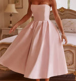 Sexy Women's Summer Wearing A Fish Bone Thoracic Dress Pure Style Hot Girl Repair In The Back Of The Long Dress HZ0628