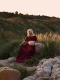 Bohemian Chiffon Maternity Dress Set Pregnant Women Photo Photo Chiffon Dress Maternity