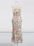 Flower-Screate High-Level Embroidered Flower Braped Fishtail Dress 2025 New Female Summer Dress
