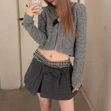 Knitted Woolen Cardigan 2024 Autumn And Winter New Sweet Tying Coat