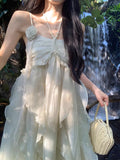 Midsummer Summer Cool Sling Dress Women's Holiday Style Temperament Dress HZ0628