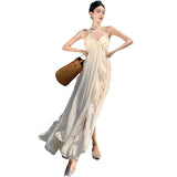 Dress Sexy Temperament Hanging Neck Hanging Dress Women Summer Dress Red Bare Back Seaside Vacation