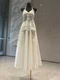 Retro Lace High-End Morning Robe Engagement Dress Hanging Neck Hollow Embroidery With Dress