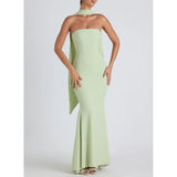 Women's New Body-Body-Bendered Ass Fishtail Dress Solid Dress Skirt Shawl HZ0628