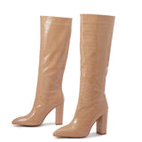 Pointed Thick High-Heere Sexy Nightclub Fashion Women's Boots Women Boots 35-42 High Quality Shoes