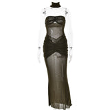 Sales 2025 New Sexy Fashion High-End Body-Scarped Fishtail Dress HZ0628