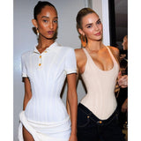 Kendous Girded Blouse Woman Autumn 2025 Fashion Style Temperament Casual Hottie Vest DJPT