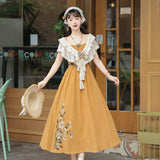 Design Until Dusk Chinese Style Improved Han Elements Of Women's Shawl Sling Skirt Suit 9217