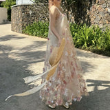 Fairy Three-Dimensional Flower Hanging Dress Gentle Beauty Wedding Dress