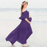 Chiffon Sexy Loose Tailed Shoulder Pregnant Skirt Maternity