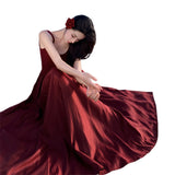 Tourism Wearing Bohemian Long Dress Dress To Take Pictures Of Sling Skirt Desert Red Skirt Women Summer