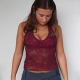 Sling Lace Hanging Neck Short Top 2025 Summer New Hot Girl Sexy Vest Woman DJPT