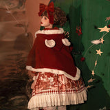 Design Sweet Bear Gift House Long Sleeve OP Dress Cape Cute Lolita Sweet Dress 6326