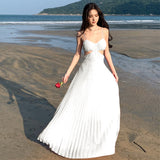 Dress Design Slenyi Empty Lumened Dress Women Summer Seaside Vacation Sling Dress