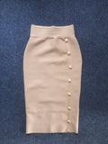 And Winter New Waist Slim Half Skirt Fashion Slit Buckle Long Skirt Slim Bandage Nepotism