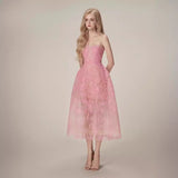 2025 Three-Dimensional Flower Lace Perspective Yarn Dress Dress Dress Dress Dress Woman