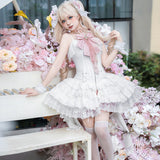 Jam Sauce Original Butterfly Ribbon Lolita Neck Dress Skirt Shorts Set 7268