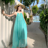 Fairy Temperament Sleeveless Dress Women's Summer 2025 New Loose Seaside Resort Style Long Skirt