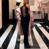 Autumn 2025 New Women's Clothing Temperament Repair Chicken Eye Strapped Sexy Jumpsuit DJPT