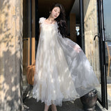 Wedding Morning Robe Super Fairy Sling Skirt Photo Light Wedding Girl Little Man Engagement Dress Fluffy Skirt