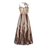 Design Fan Butterfly Chinese Style Improvement Han Element Women's Coat Sling Skirt Suit 8898