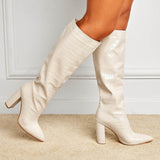 Pointed Thick High-Heere Sexy Nightclub Fashion Women's Boots Women Boots 35-42 High Quality Shoes