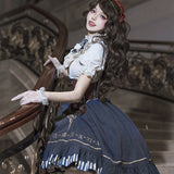 Gold Pointer Lolita Women Shirt Wading Skirt Every Day Cute Lolita Sweet Dress 6969