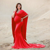 Processing A Word Collared Shawl Long Skirt Pregnant Woman Photo Shoot Long Dress 1199 Maternity